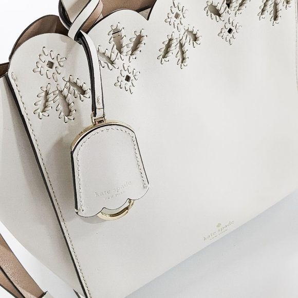 Kate Spade Mini Mina Magnolia Street Eyelet Handbag with Crossbody Attachment - Picture 7 of 9